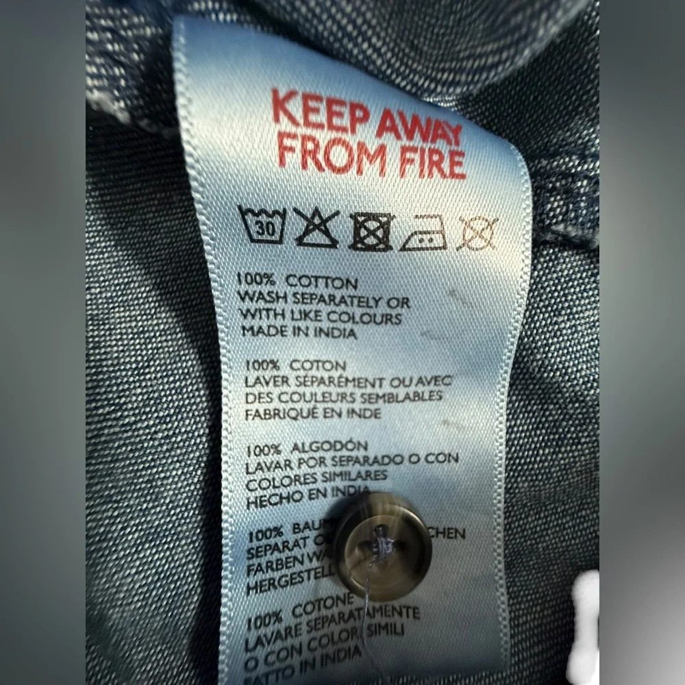 BDG Urban Outfitters Women’s Long Sleeve Button Front Denim Collar Dress Small - Picture 12 of 12